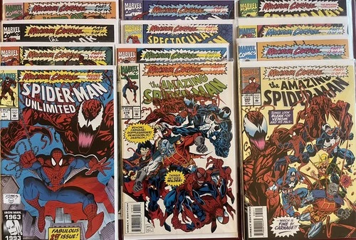 Spiderman: Maximum Carnage Almost Complete4 Arch VF-NM RAW 12 Lot  1st Print