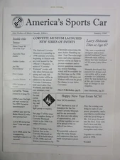 America’s Sports Car National Corvette Museum Jan 1998 Newsletter MotorTrend COY