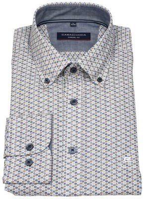 Casa Moda Hemd Casual Fit Button Down Kontrastknöpfe mehrfarbig