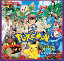 Pokemon Season 21-25 245 Episodes 8 discs boxset-US Version DVD-English Dubbed