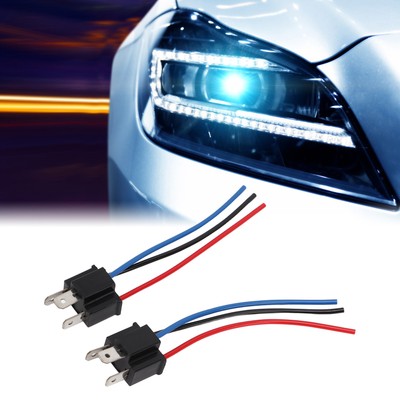 2Pcs H4 Male Socket Connection Line Kabel Scheinwerfer Sockel Scheinwerfer UB
