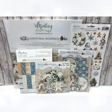 Mintay CHRISTMAS BLESSINGS 12x12 Paper Cardstock Die Cuts Stickers Kit