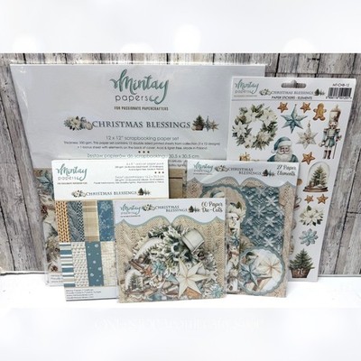 Mintay CHRISTMAS BLESSINGS 12x12 Paper Cardstock Die Cuts Stickers Kit