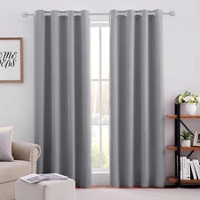 HOMEIDEAS Blackout Curtains for Bedroom 52 X 84 Inch Long 2 Panels Set Light ...