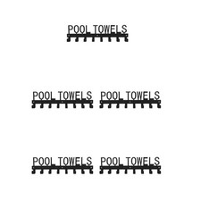 5Pcs Fine Workmanship Iron Towel Rack Clothes Hook Hat Rack Set