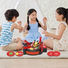 47x barbecue giocattolo per bambini con suono realistico e lancio del cibo