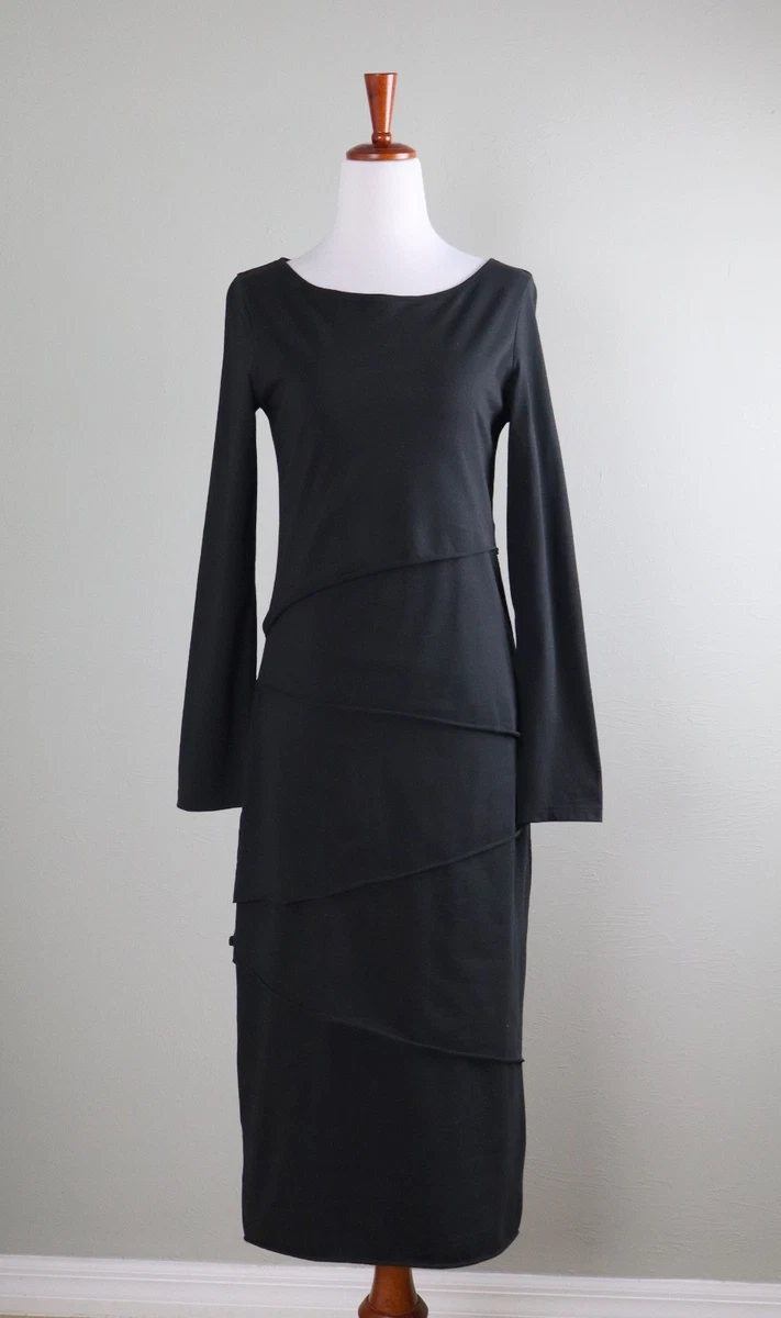 neon buddha shanghai dress Neon Buddha Women's Slate Gray Lagenlook Shanghai Jersey Midi Dress - Size  L