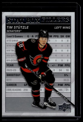 2023-24 Upper Deck #SB-5 Tim Stutzle Stat Box Fillers