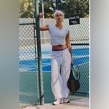 NWT Free People FP Movement Hot Shot Crossover Set Light Heather Gray
