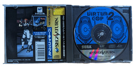 SEGA SATURN - VIRTUA COP 2 (game+case+instruction) SPIN CARD JAPAN