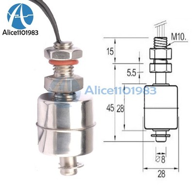 MINI Indicator Vertical Water Level Sensor Stainless Steel 45mm Float Switch *hh