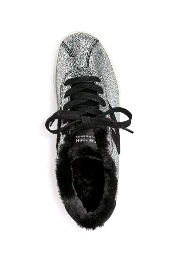 Zapatillas deportivas Tretorn para mujer Callie brillantes y piel sintética con cordones talla 9  Foto 3 de 4
