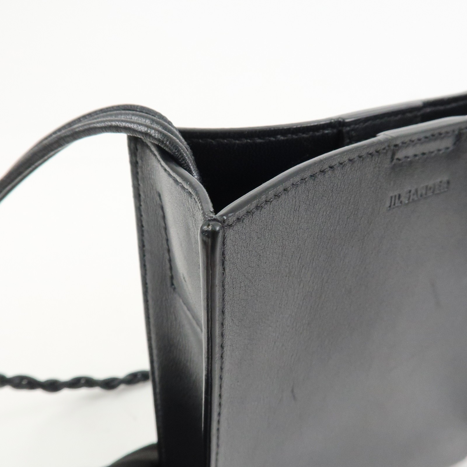 Authentic JIL SANDER Tangle Small Logo Leather Sh… - image 14