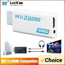 WII to HDMI Converter Connect Console Display Monitor Adapter, with 3.5mm Audio
