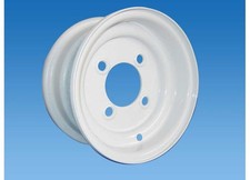 8"x3.75" White Standard Trailer Rim, BP 5x4.5, ET 0, CB 2.81, 900lbs