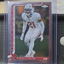 Topps 2024 Chrome Garrett Williams Arizona Cardinals NFL Base Set Card #6