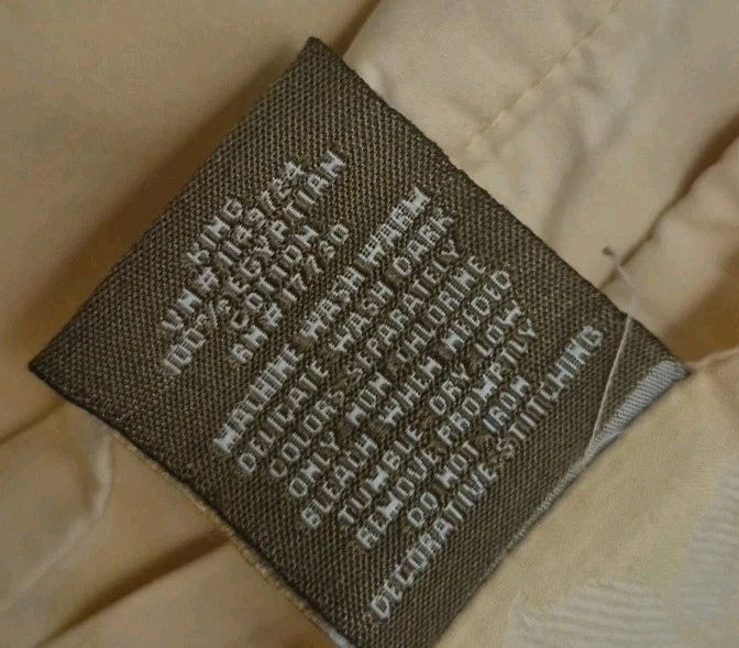  Sábana plana y ajustable Fieldcrest amarilla texturizada floral 100 % egipcia cuna KING Foto 4 de 4