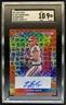 2024 Leaf Vivid Carson Beck Auto Laser Orange #1/1 SGC 9