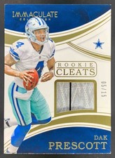 Dak Prescott 2016 Panini Immaculate Rookie Cleat Patch RC Cowboys /15