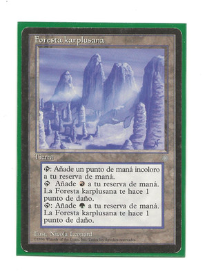KARPLUSAN FOREST Ice Age  VG / MP Magic Era Glacial Español MTG