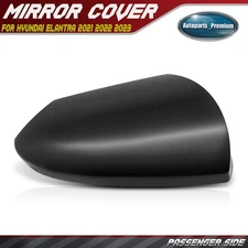 Right Passenger Side Mirror Cover Cap Smooth Black for Hyundai Elantra 2021-2023