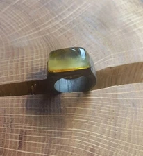Ring Genuine BALTIC AMBER Multicolor Bog Oak 2.98g