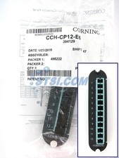 Corning CCH-CP12-E6 Fiber Adapter Panel, 12 SC Simplex OM3/OM4 MM 50 12F STSI