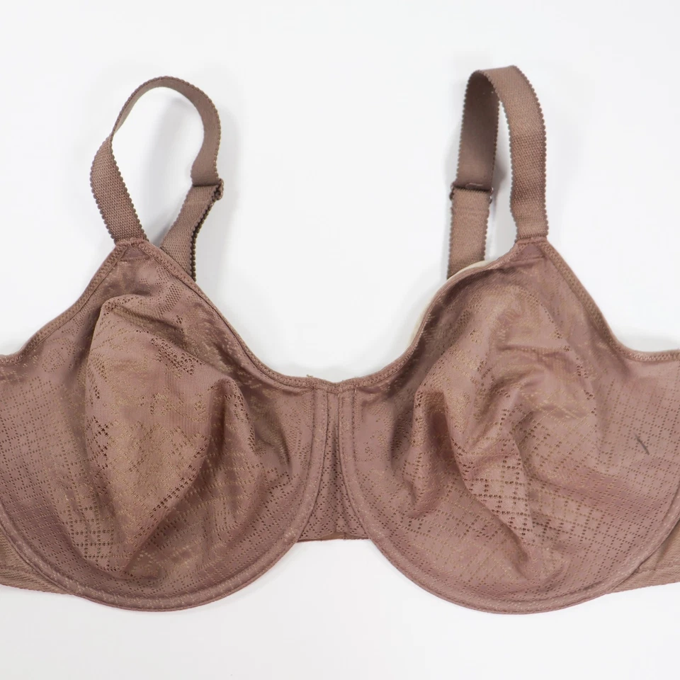 Wacoal Bra Size 44DD Visual Effects Underwire Unlined Lace Mocha 857210 - Image 3 of 4