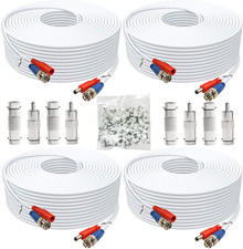 BNC Cable 200Ft 4 Pack BNC Video Power Cable,Security Camera Cable for CCTV Came