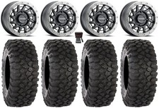 Raceline Squad Bdlk 15" Wheels Bk +10mm 33" XC450 Tires Yamaha YXZ (2019+)