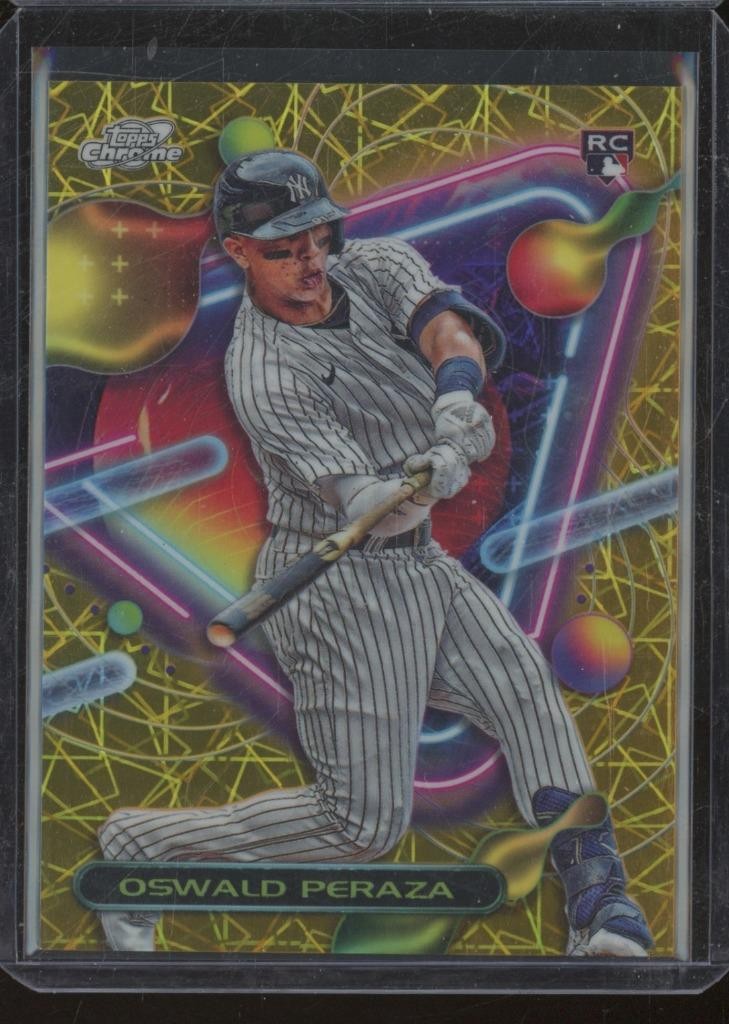 2023 Topps Cosmic Chrome OSWALD PERAZA RC Rookie Gold Interstellar /50 JK13