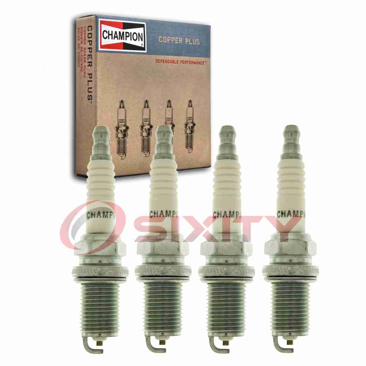 4 pc Champion Copper Plus Spark Plugs for 1990-1995 Mazda 323 1.8L L4 gj