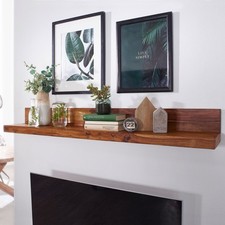 Wandregal Massivholz Holzregal Wandboard Naturprodukt Regal Sheesham Massiv Holz