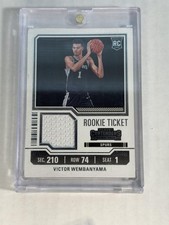 2023-24 Panini Contenders #RTS-WEM Victor Wembanyama Rookie Ticket Swatches