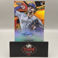2022 Topps Fire - Fire Autographs Jonathan Heasley #FA-JH Orange /99 (AU, RC)