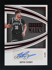 2021-22 Panini Immaculate Modern Marks Red 3/25 Seth Curry #MM-STC Auto 6ns
