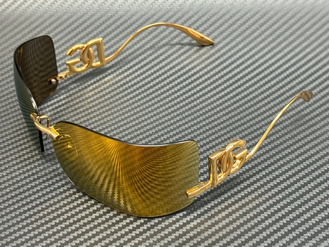 Dolce Gabbana — DOLCE & GABBANA DG2319 02 5A Gold Mirror Brown Women's 79 mm Sunglasses