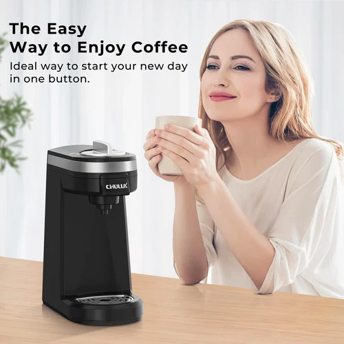 Single Serve Coffee Maker for K Capsule, One Cup Coffee Machine, Black - Picture 5 of 8