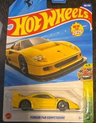 Hot Wheels Ferrari F40 Competizione Yellow Limited Edition Exotics Series 1:64