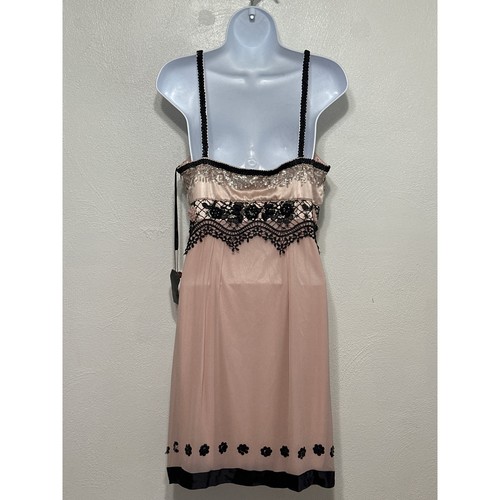 Sue Wong Neu mit Etikett Babydoll Pailletten Unterkleid 6 puderrosa Fairycore Hexe Glam - Bild 9 von 20