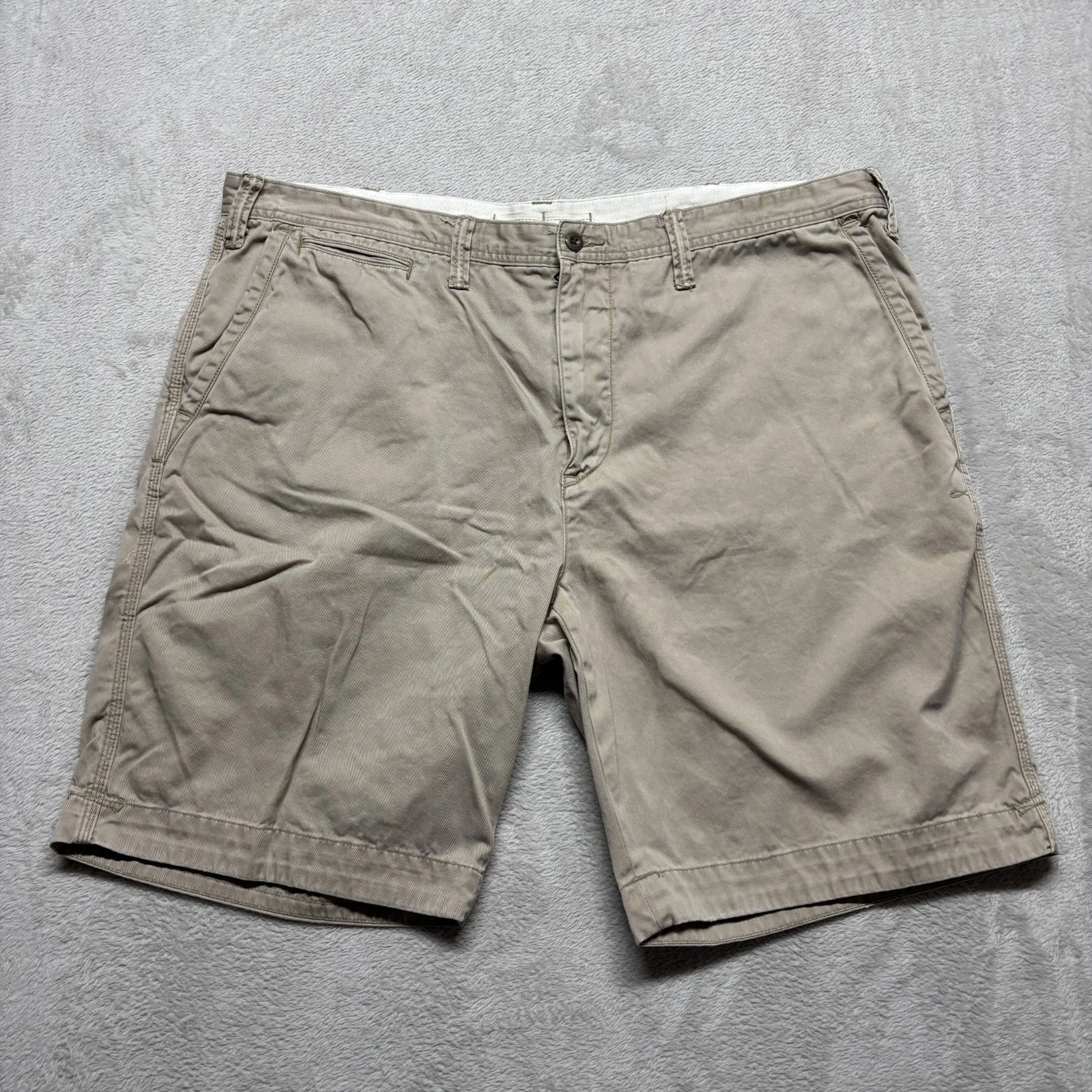 Polo Ralph Lauren Men's 42 Relaxed Fit 10" Khaki Tan Cotton Twill Chino Shorts