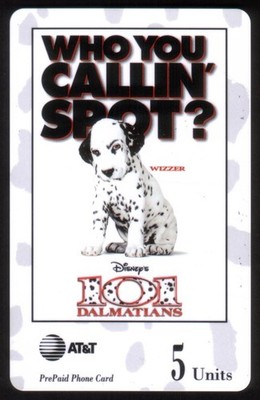 Disneys 101 Dalmatiner Disney Katalog Promo: 'Wer Nennst Du Spot?' Telefonkarte