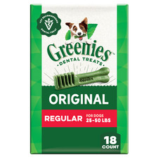 Greenies Original Regular Size Flavor Adult Natural Dental Dog Treats, 72 Count