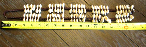 Collier vintage style polynésien coquillage cauri lei coquillage 17" extra long fait main - Photo 5/5