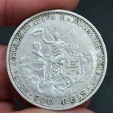 Portogallo D. Manuel II 500 Reis 1910 moneta commemorativa in argento...