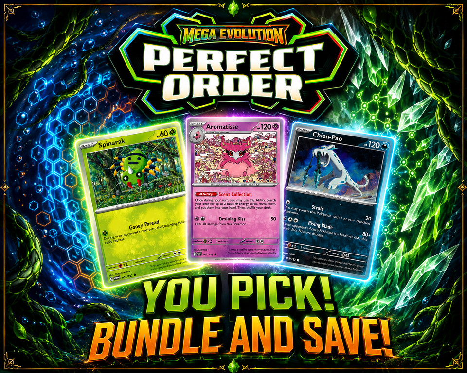 Pokemon Perfect Order YOU PICK -Common,Uncommon,Rare- Reverse-Holo- 2 Card Min