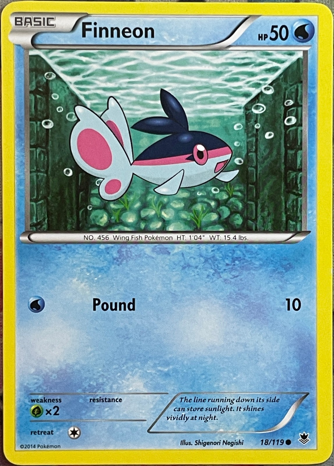 Finneon - 18/119 - Phantom Forces Pokemon 2014