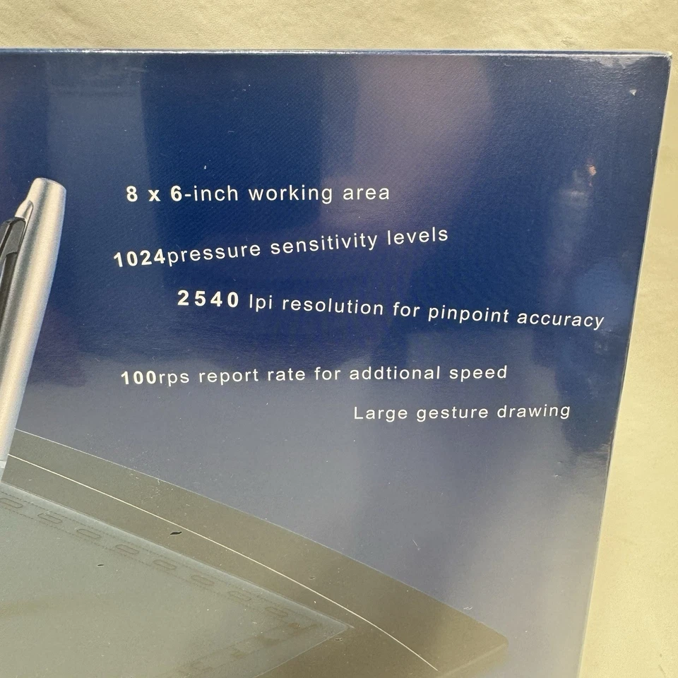 DigiPro Drawing Tablet WP8060 8" x 6" USB Graphics Tablet Cordless New & Sealed - Image 3 of 4