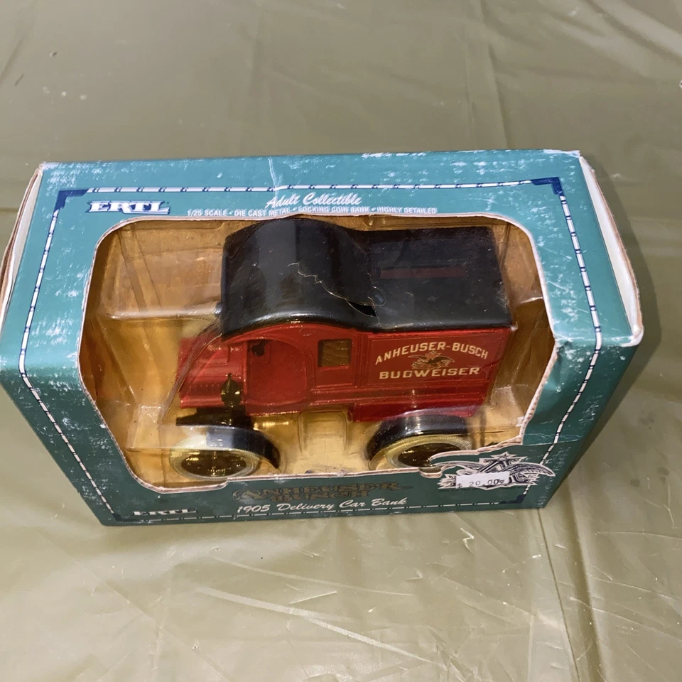1/25 SCALE--ERTL--ANHEUSER BUSCH 1905 DELIVERY DIE CAST CAR BANK (NEW) - Image 2 of 3
