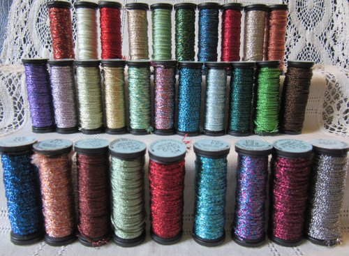30 Kreinik Metallics #16 Medium Braid Embroidery Craft Thread mixed color lot